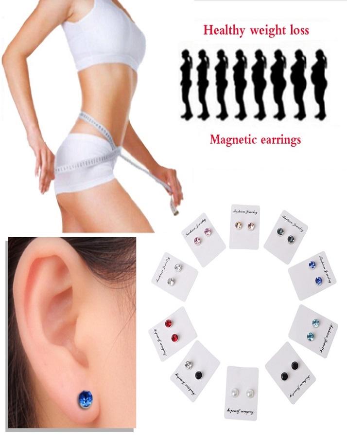 2Pcs Weight Loss Earrings Healthy Stimulating Acupoints