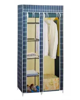 Single Canvas Wardrobe Blue Buy Online At Best Prices In