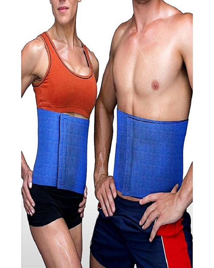 Men Blue Latex Work Out Waist Trimmer 2032 Pretty Girl, 50 OFF