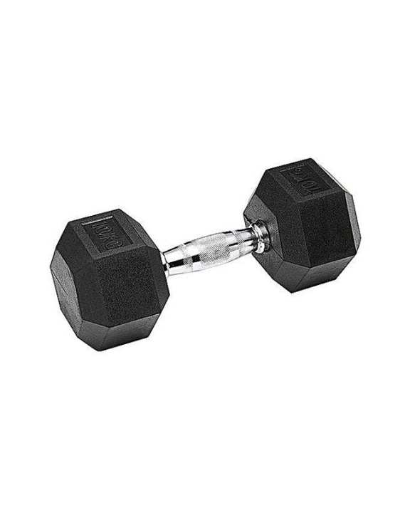 rubber coated dumbell 10 kg home gym fitness