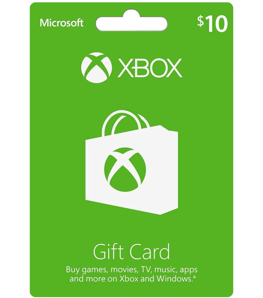 microsoft 10 dollar gift card