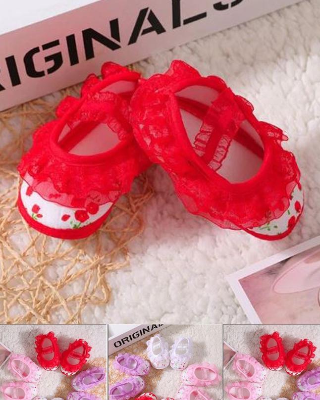 floral baby shoes