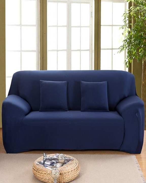 Navy Blue 5 seater sofa covers_Include L shape Buy Online at Best