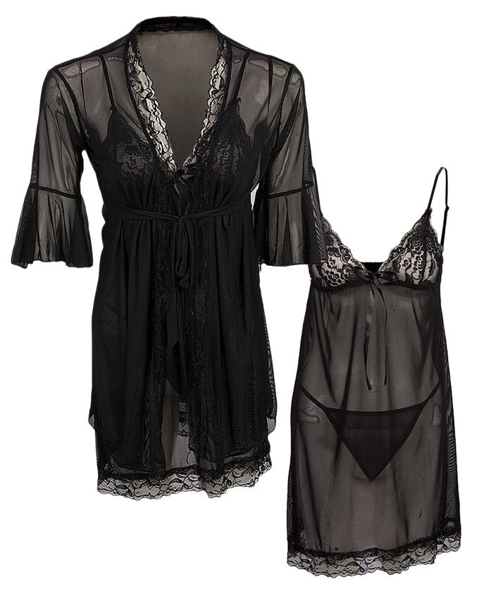 black nightwear dress