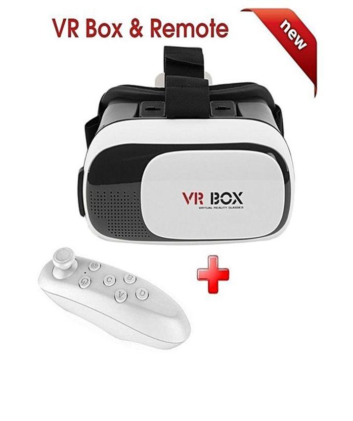 3D Virtual Reality Glass And Bluetooth Remote Combo