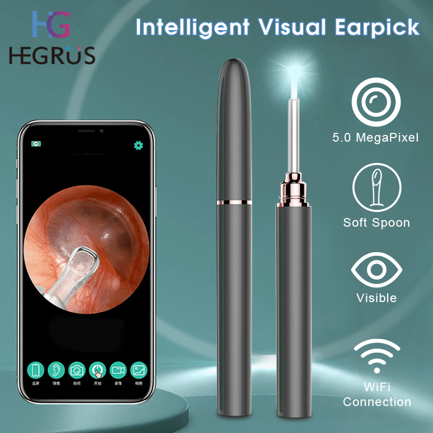 I96 In USB Ear Scope Inspection HD Camera Visual Ear Spoon For Ear