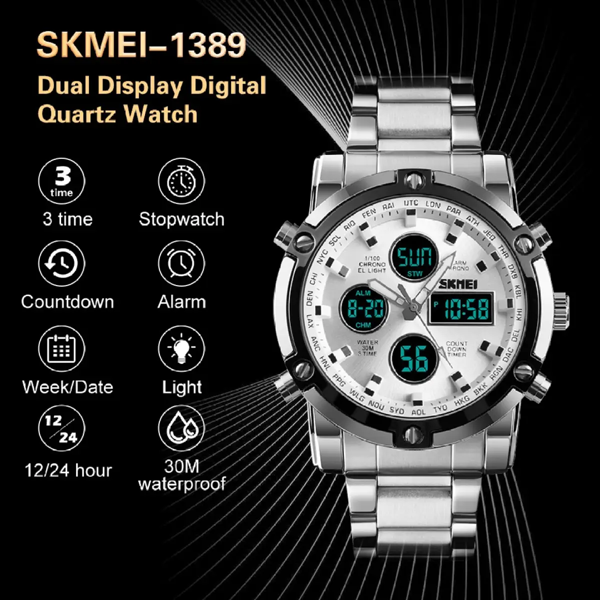 Skmei 1389 outlet manual