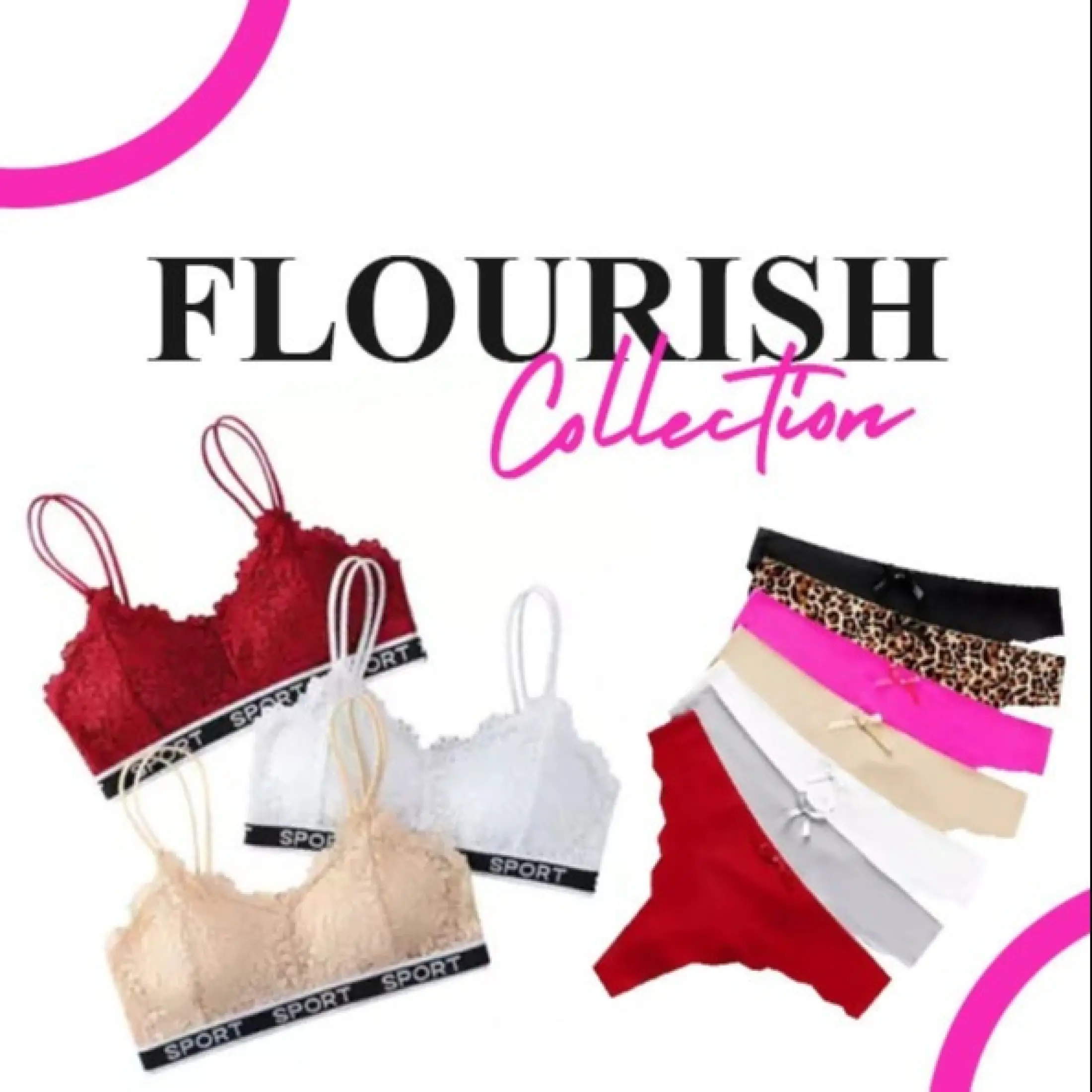 Flourish Cute Lace Net Embroidery Double Strips Adjustable Straps
