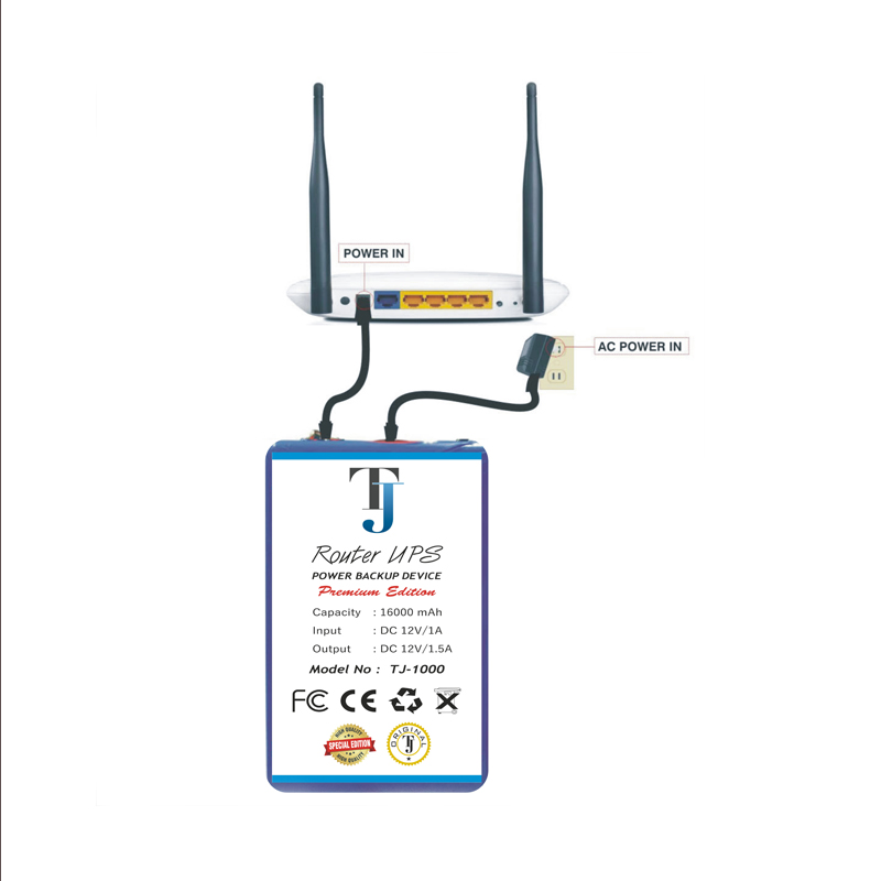 12V Router UPS Premium Edition - Power Back Up For 12V Routers CCTV ...