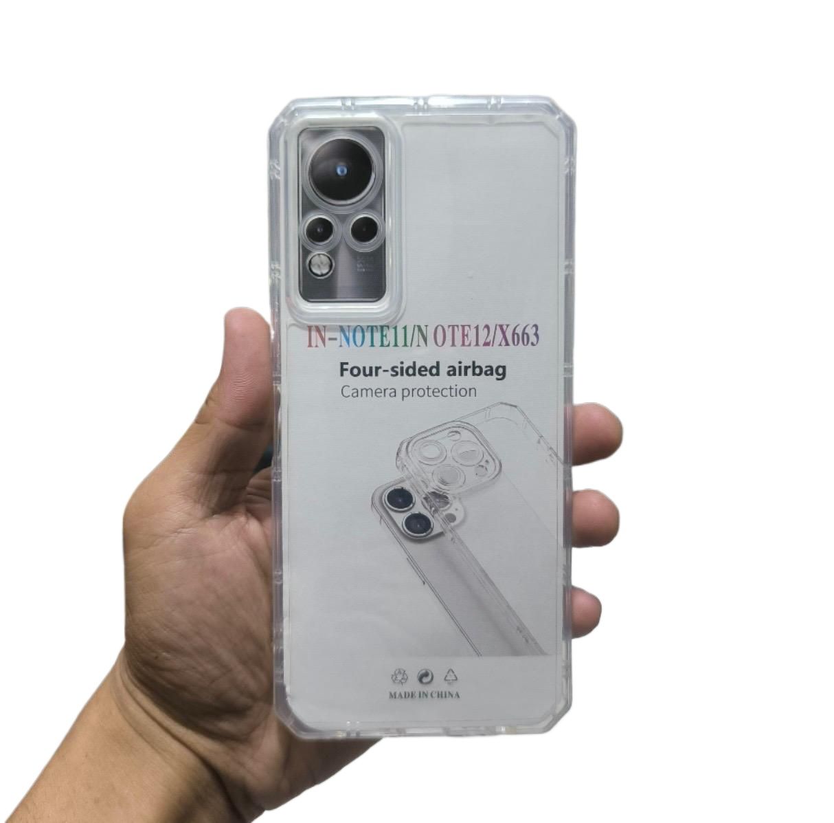 [Clear Case 1.8mm Camera Protection Cover-Full Coverage] for Infinix Hot 9 Play/Hot 12/Hot 12i/Hot 12 Play/Note 12 X663/Note 11 Pro -Shockproof Anti-Scratch Four Side Airbag Phone Protection