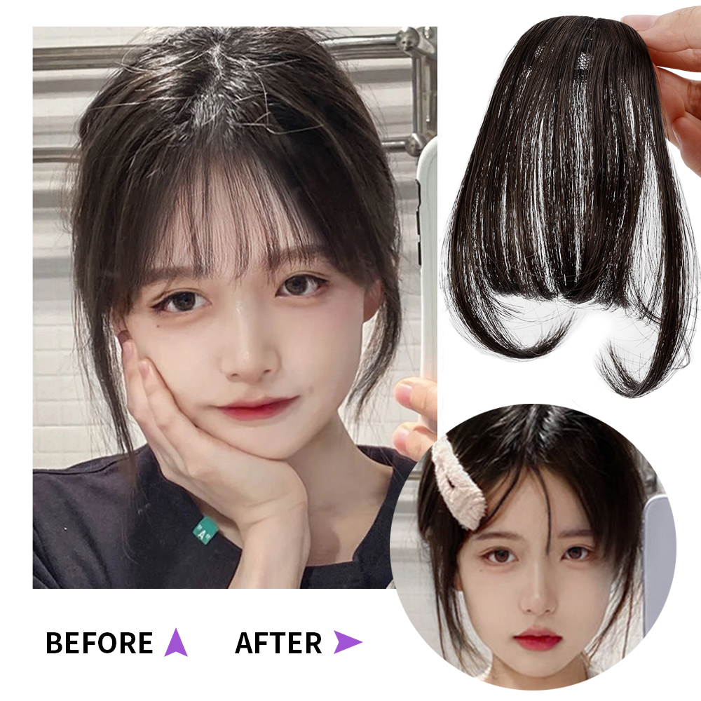 Air Bangs Wig Female Net Red Natural Fake Bangs Invisible No Trace Forehead Wig Piece Ultra