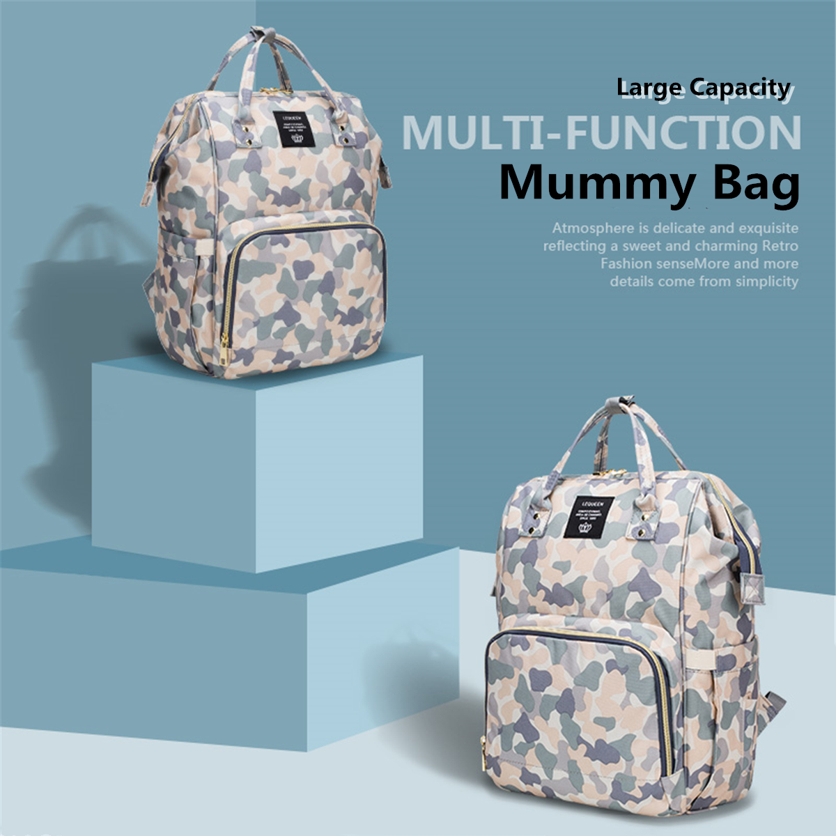 lequeen camo diaper bag