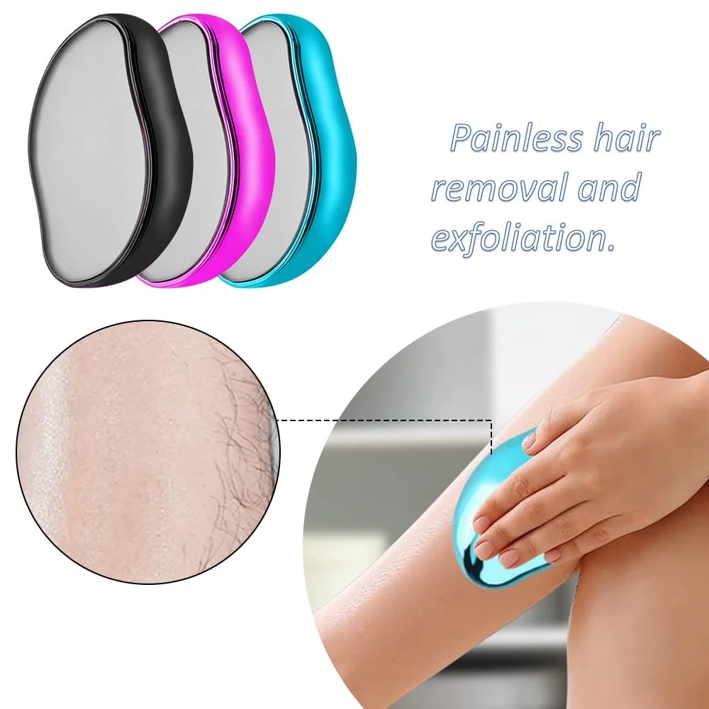crystal hair remover stone Painless Epilator Reusable Depilation Tool for body hair. Portable Hair Removal Beauty Tool- Hair remover Stone for Man and Women