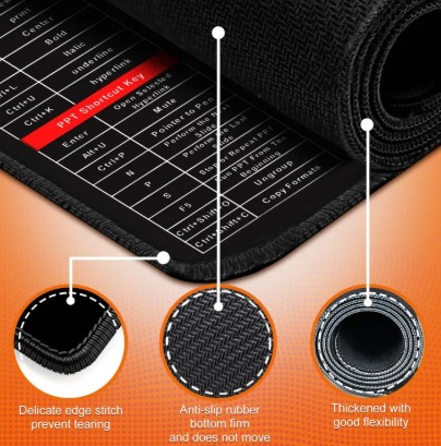 Keyboard Shortcut Mouse Pad, Office/Excel/Word/PPT Shortcuts Cheat Sheet Mat, Quick Key Super Large Anti-Slip Keyboard Pad wit Clear Shortcut Key Patterns(31.5 * 11.8in)| Shortcut Formula Non-Slip Office Keyboard Mat,Large Gaming Mouse Pad Desk Mat Office