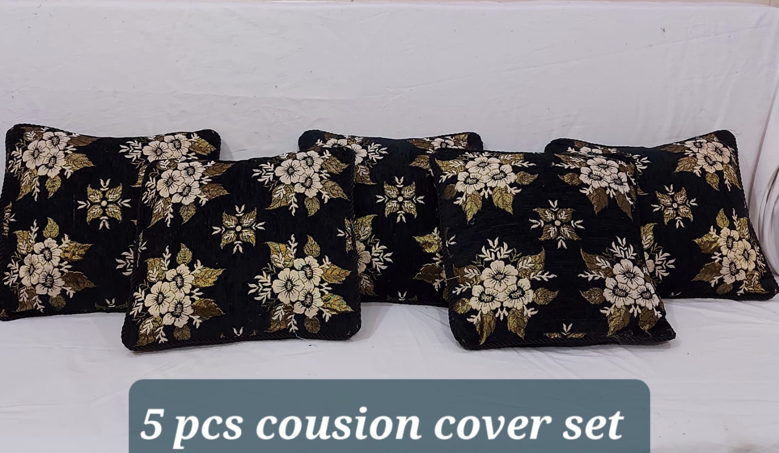 Velvet Cushion Cover 5Pcs Set