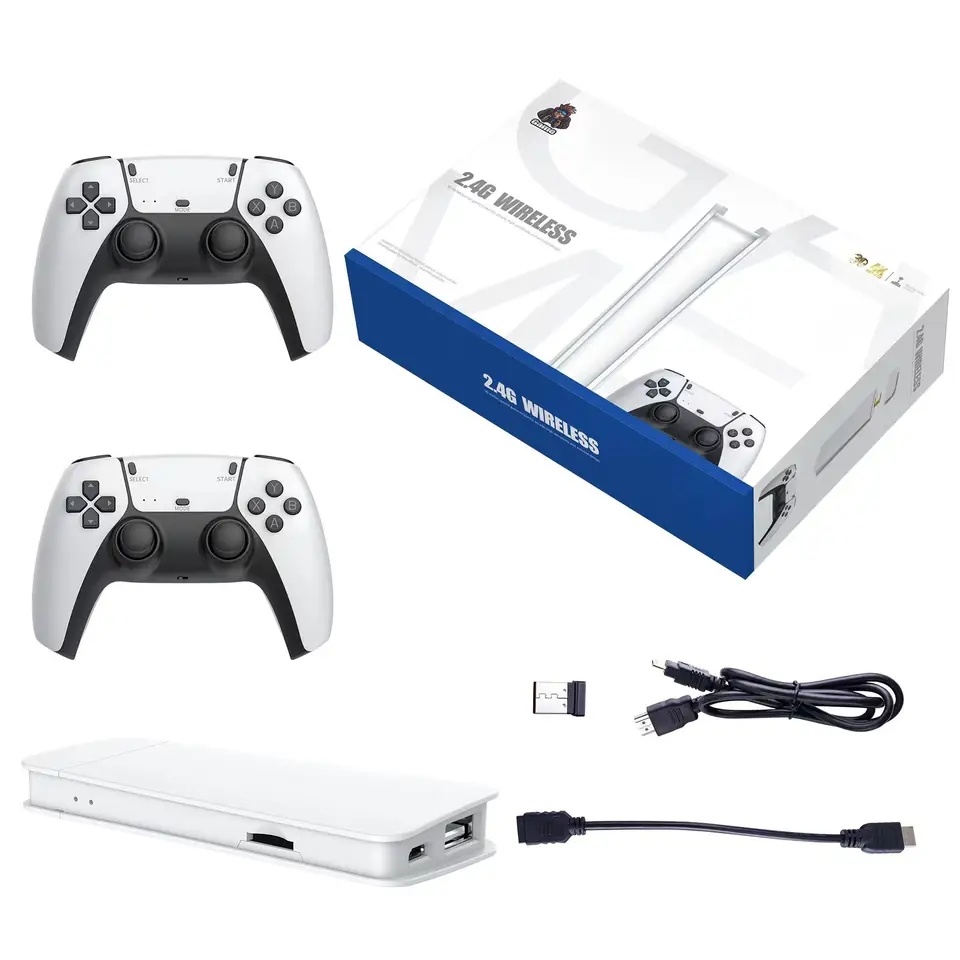 M15 Game Stick 4K Video Game Console Retro Classic Games 2.4G Double Wireless Controller for PS1/GBA/SNES
