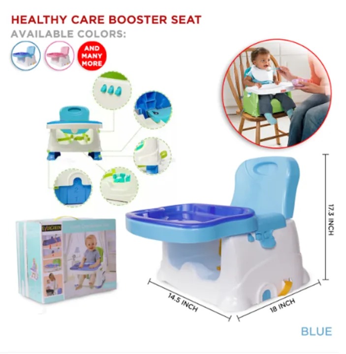 Baby Booster Seat. With 3 step adjustable height and convertable high chair