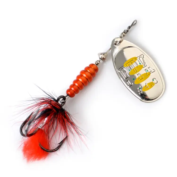 FTK Metal Fishing Lure Spinner Bait 8.5g 13g 15g Spoon Lures Bass Hard Bait  With Feather Treble Hooks Pike Fishing Tackle