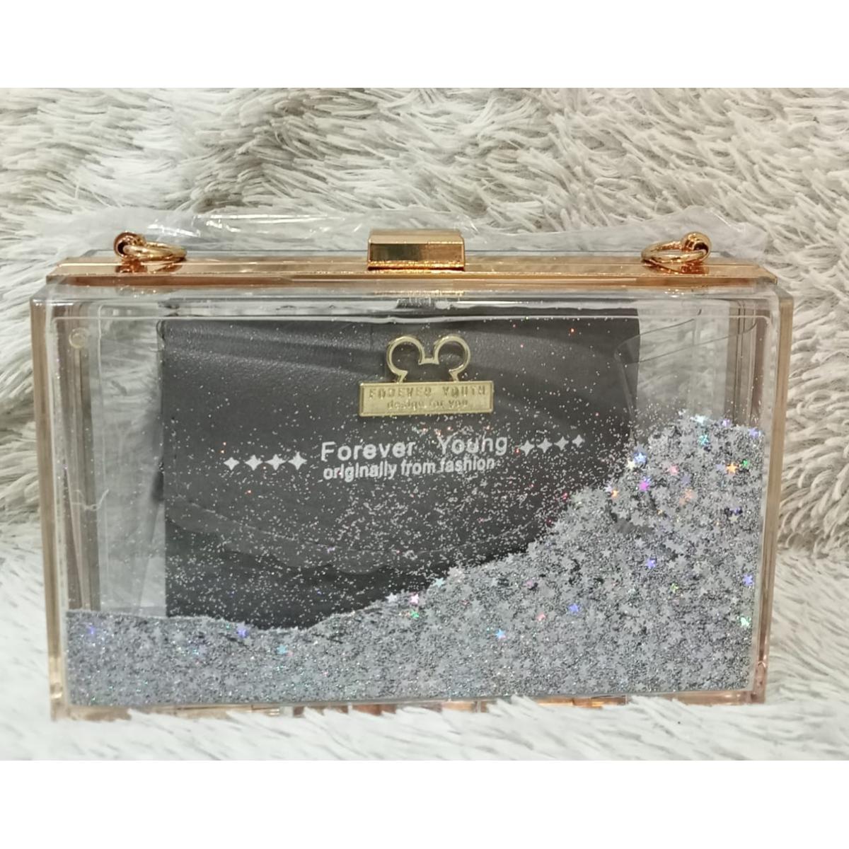 Cute Clear  Box Clutch Crossbody rse Evening Bag