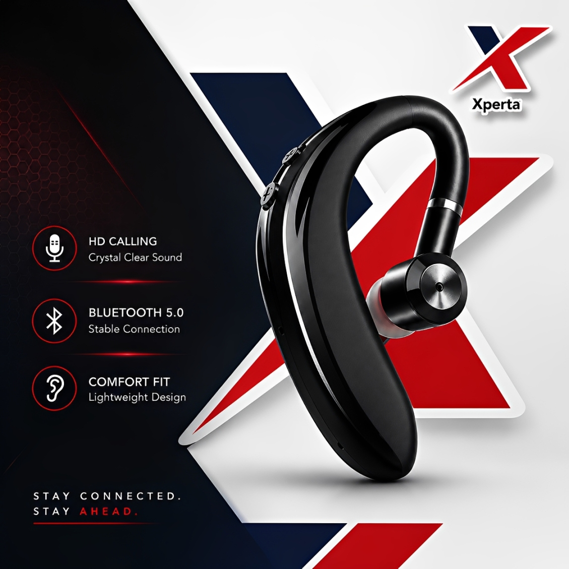 S109 Business Design Wireless Single Bluetooth Earphone Headset (Compatible With All Bluetooth Devices)