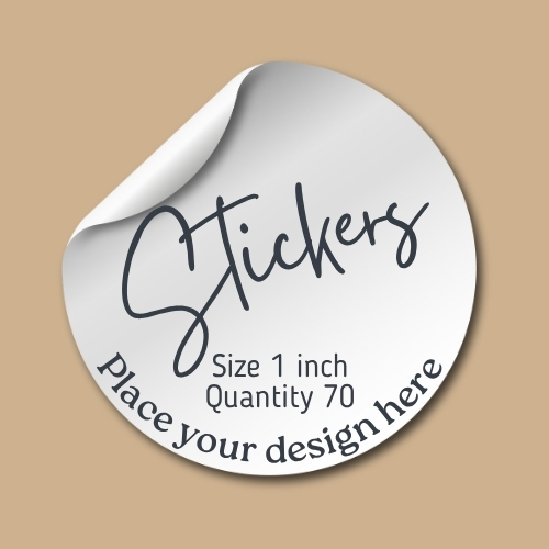 70 Custom Logo Stickers, Labels, Thank You Stickers, 1-Inch Size, High-Quality, Best Price