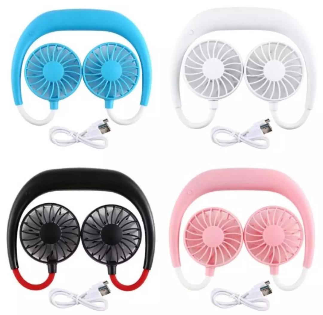 USB Portable Fan Handsfree Neck Fan Hanging Charging Mini Portable