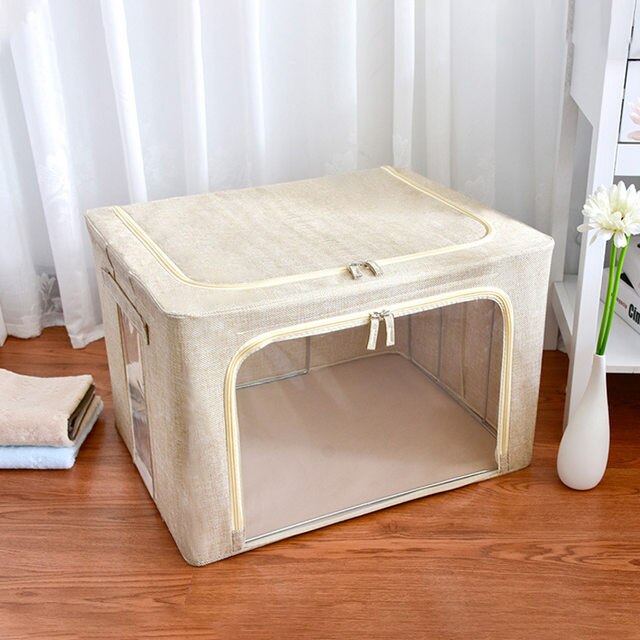 Storage Box 55Liter Foldable Storage Organizers Clothes Blanket Quilt Organizer