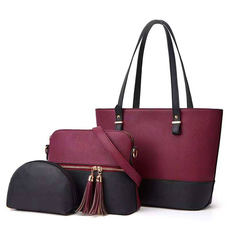 Handbags Set 3 Piece New Large Capacity Handbags For Womens For Girl Ladies College Bags Cross Body