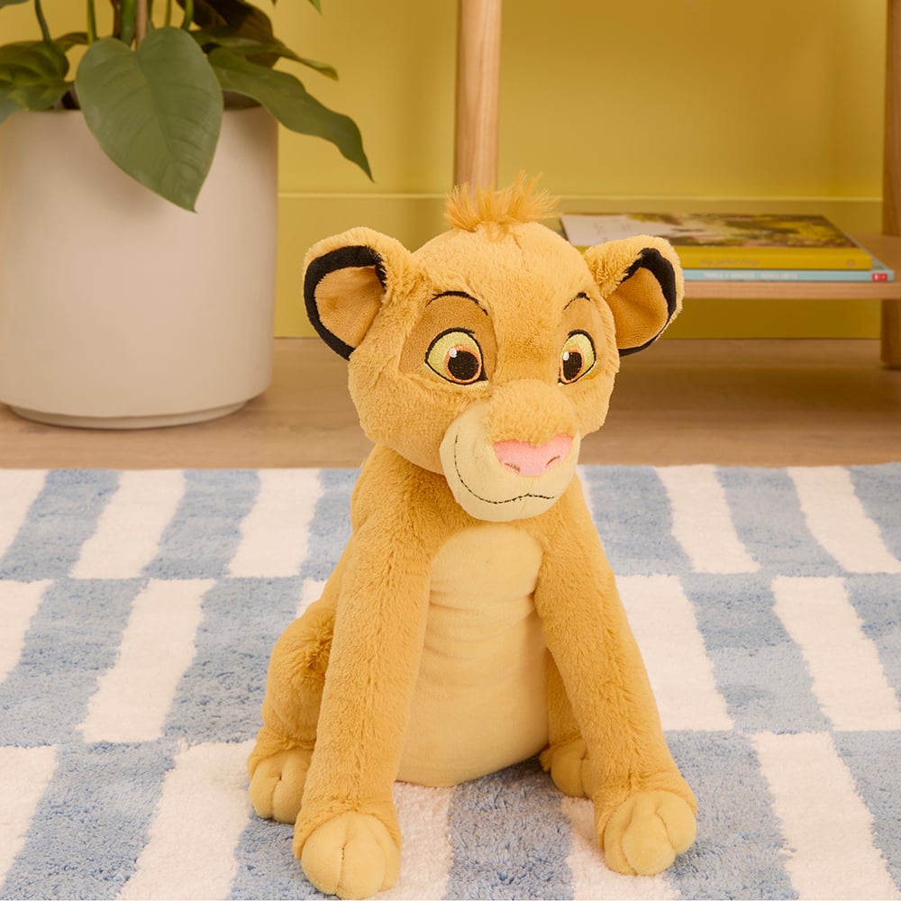 Simba Sitting Plush Toy – The Lion King Movie Inspired Soft Stuffed Lion Doll for Kids