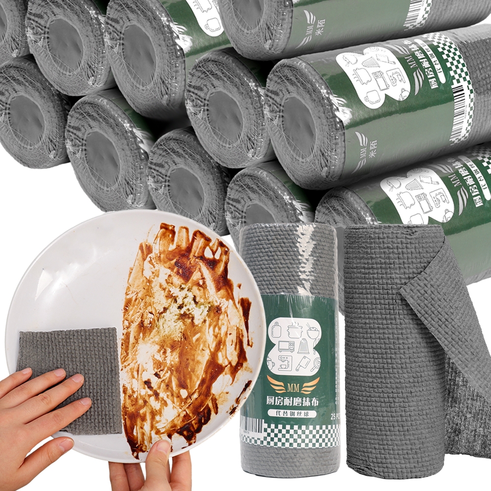 Disposable Non-Woven Dish Cloth Absorbent Paper Towel Kitchen Cleaning Supplies Rag Creative Lazy Rag Disposable Cleaning Cloth