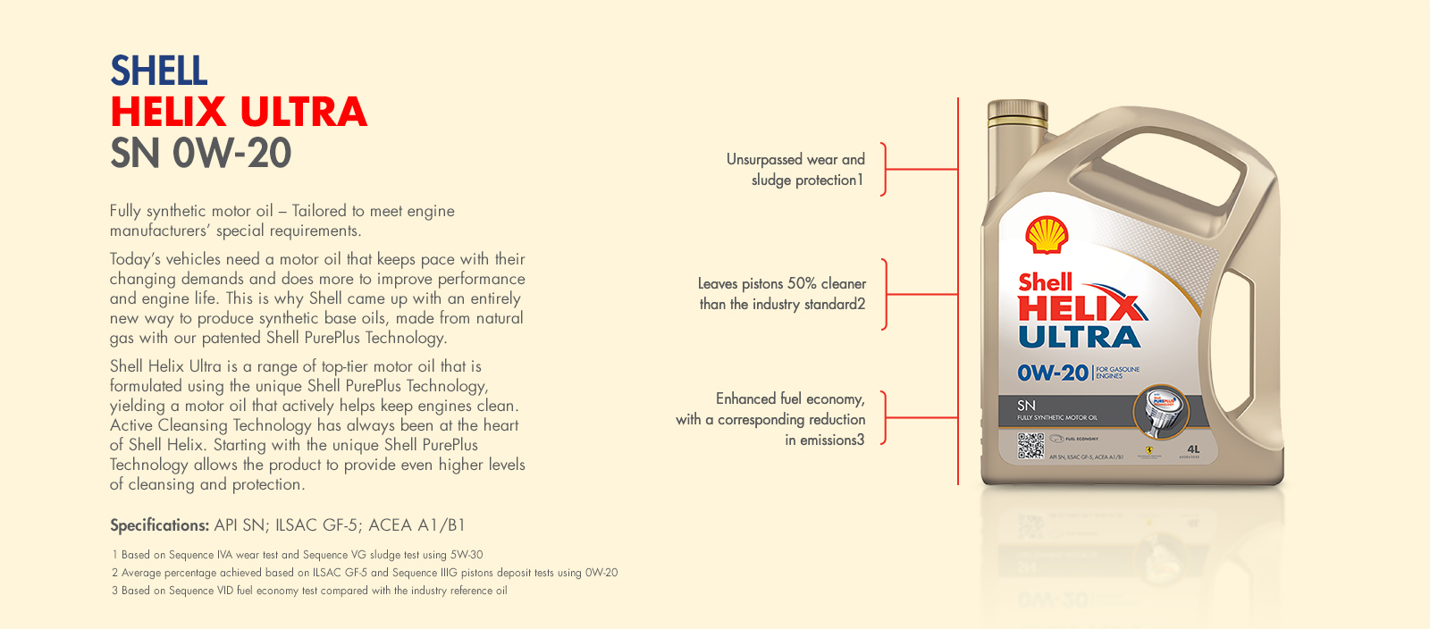 Buy Shell Helix Ultra (SN 0W20) 1L, Fully Synthetic Motor Oil