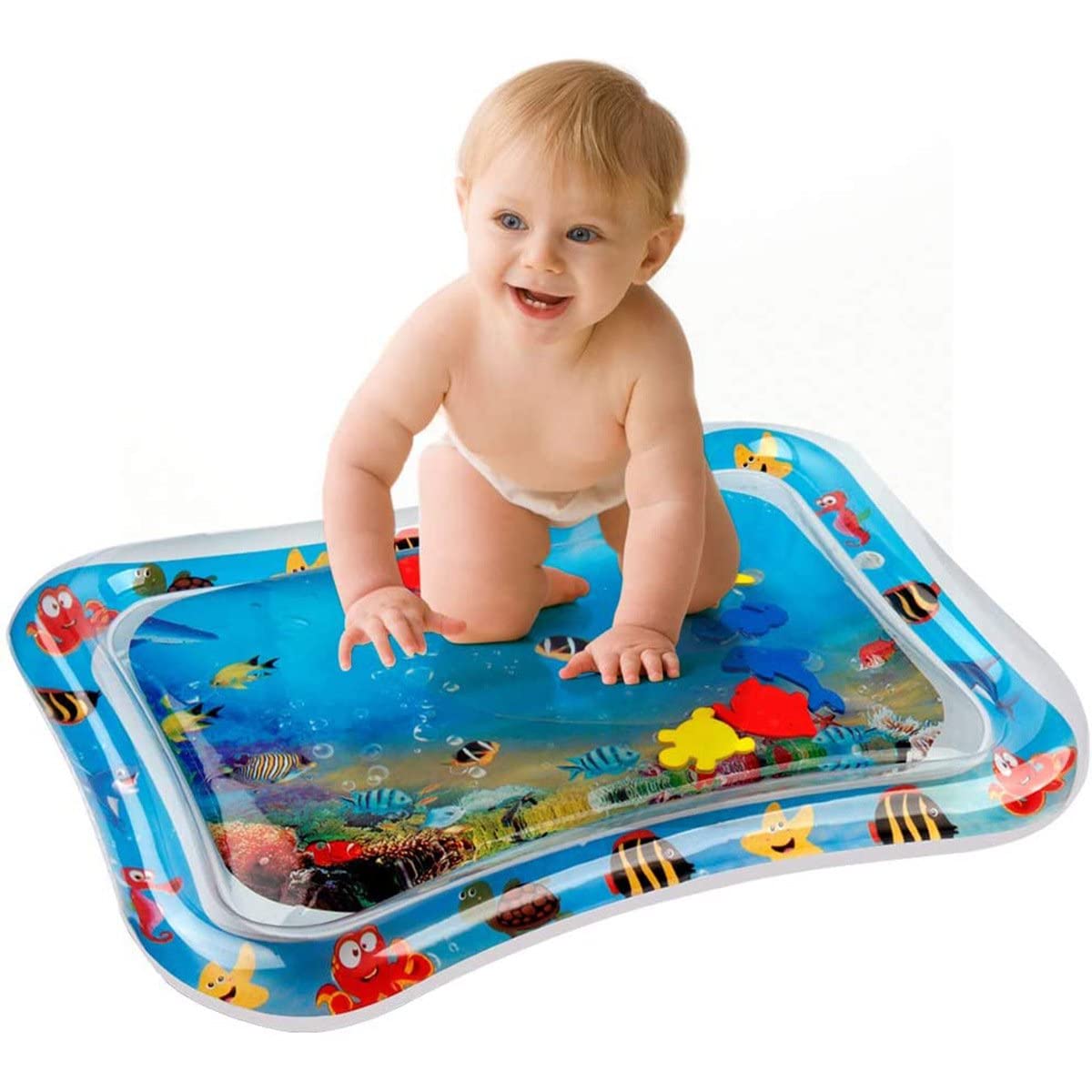 Baby Kids Water Play Mat Toys Inflatable Tummy Time Leak Proof Water Play Mat and Toddlers Perfect Fun Activity Inflatable Mat, Activity Play Center Indoor and Outdoor Water Play Mat for Baby, Inflatable Tummy Time Mat, Premium Baby Water Play Mat for Inf