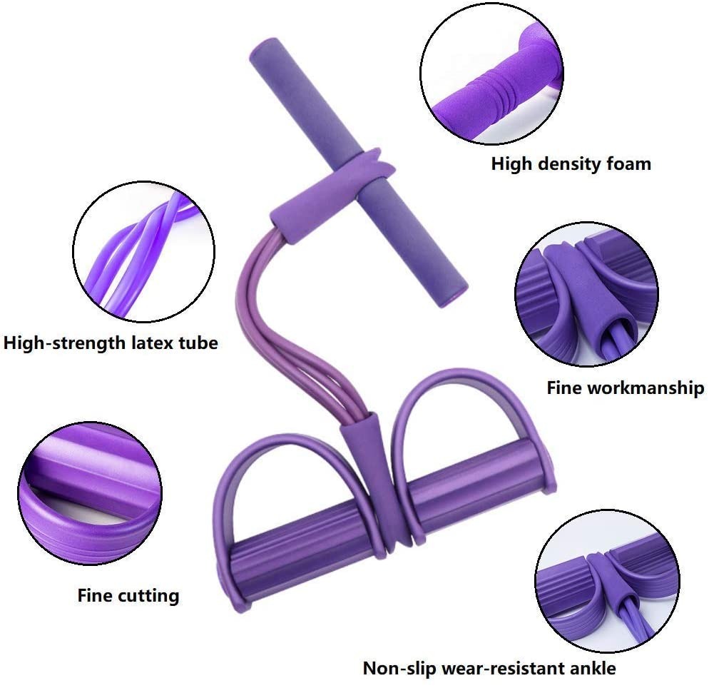 Pull Reducer Resistance Training Bands Tummy Trimmer Bally Fat Burner Body Exerciser Weight Loss Home Gym Home Workout Arm Muscle Builder Double Pull Rope Body Trimmer Pedal Exerciser Yoga Crossfit Exercise Arm Exercise Tummy Body Building Training Unisex
