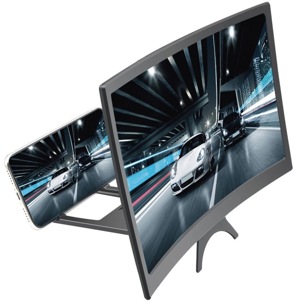 F3 Mobile Screen Magnifier 3D Enlarged Display Stand for Smartphones Eyes Protection HD Video Amplifier Foldable Phone Holder Stand Movie Screen Expander for Home Theater Bedroom Office Gift for Family Friends