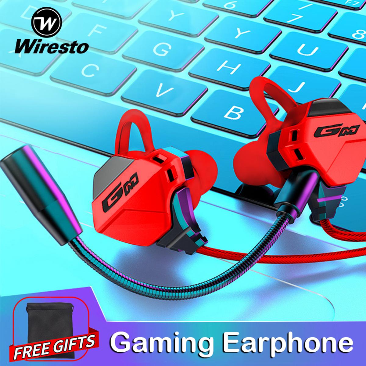 Wiresto wired outlet gaming earphones