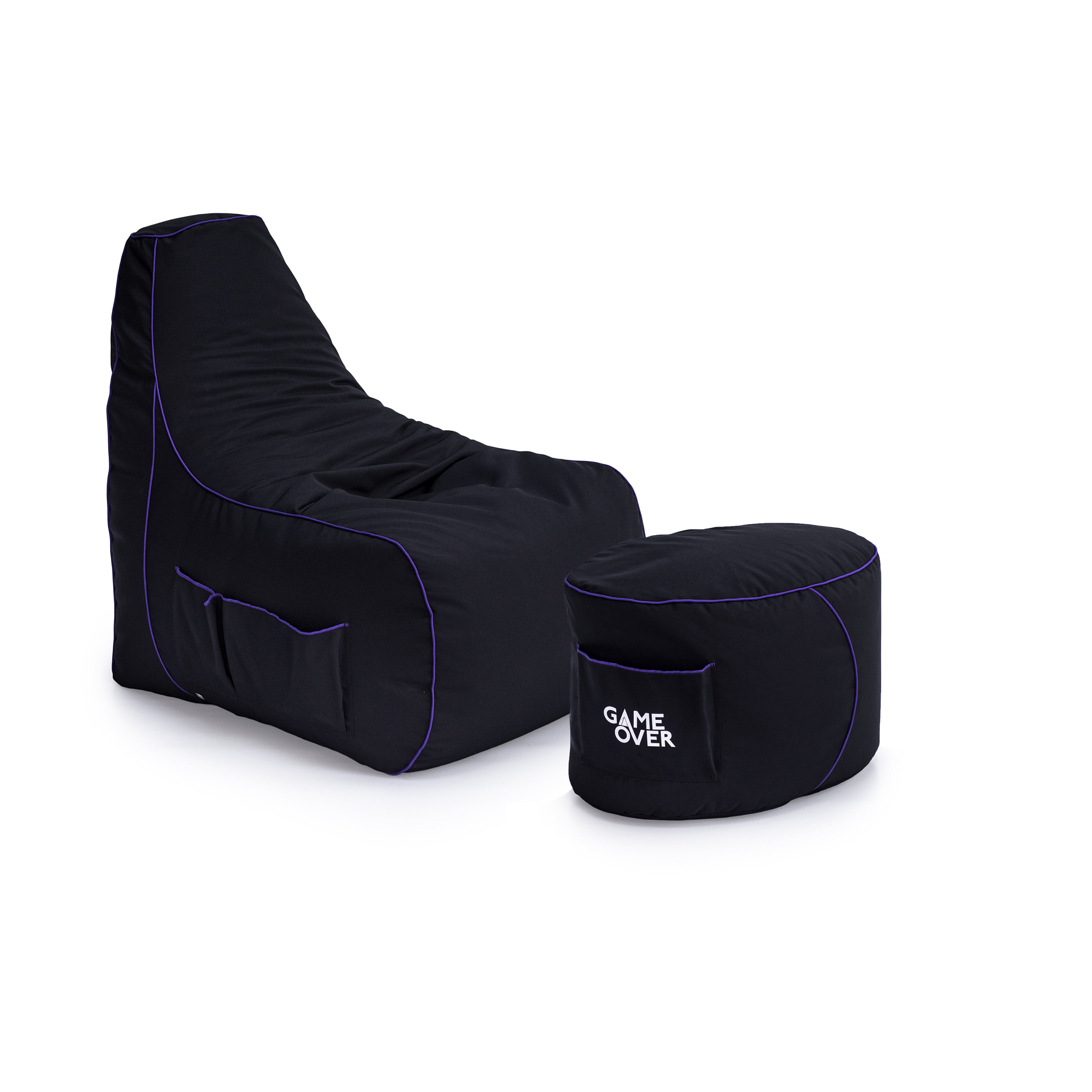 Bean Bag with Footstool Bean Bag Footrest filled with Comfy