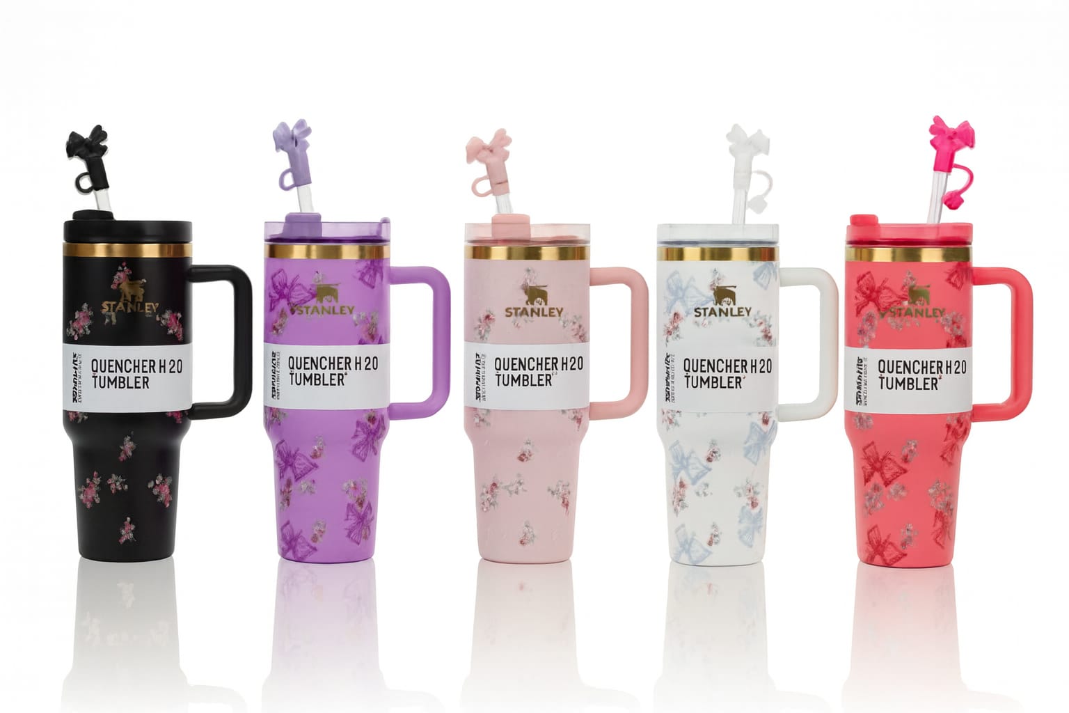 Stanley Flow State Tumbler 1.8L with Premium Box | Premium Stanley Floral Design Quencher Mug with Handle & Straw | Vacuum Insulated Stainless Steel Travel Water Bottle | Large Capacity Leakproof Sports & Office Cup for Hot & Cold Drinks