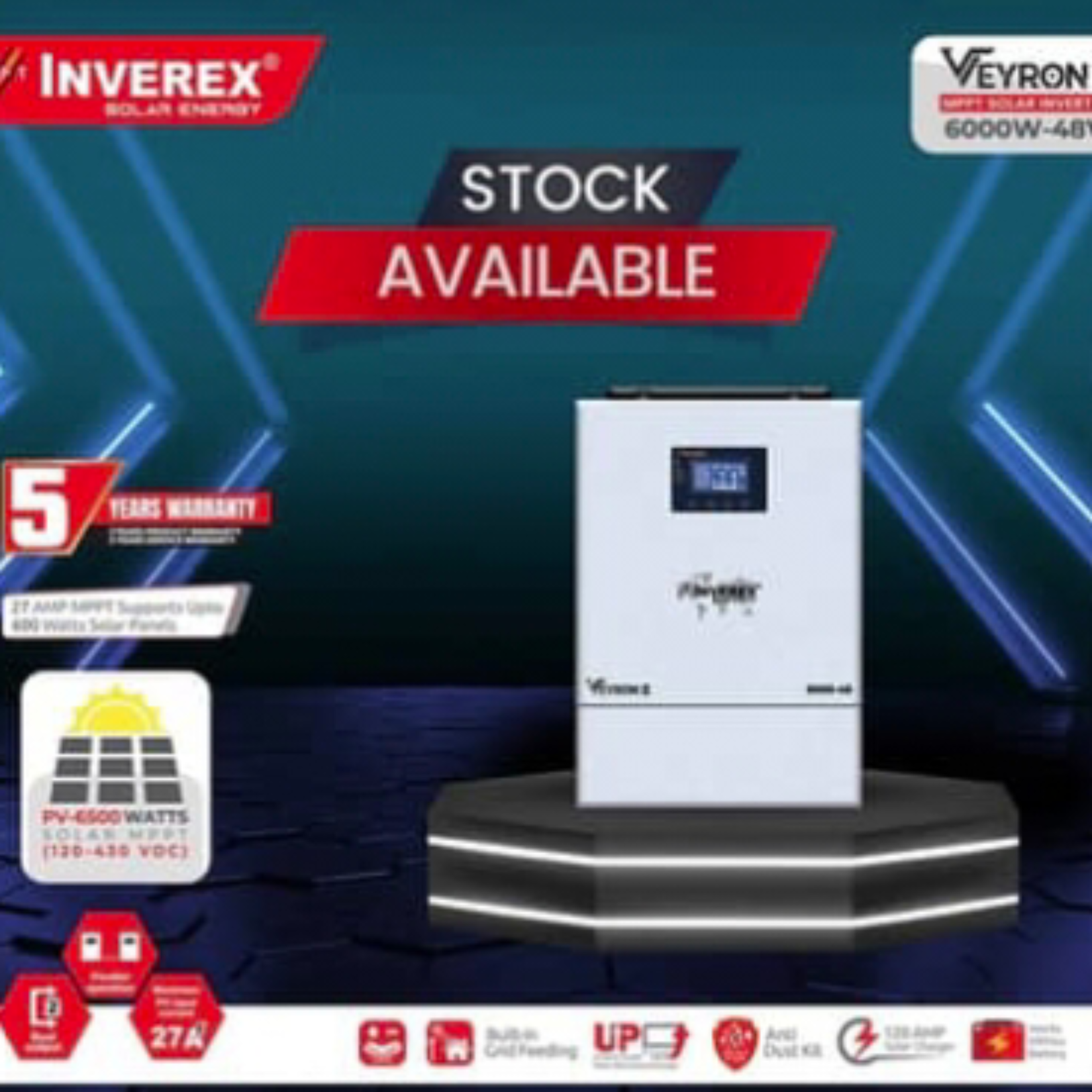 Inverex Veyron II 6kw Hybrid Solar inverter Daraz.pk
