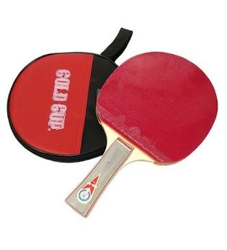 gold table tennis bat