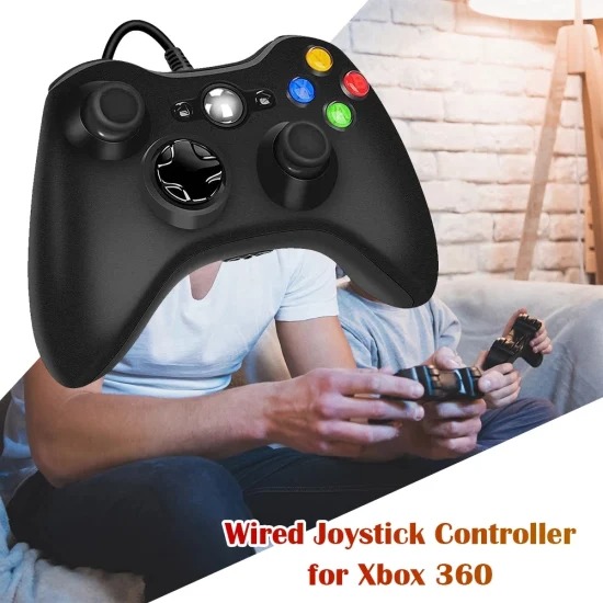 Xbox 360 Controller for Windows & Xbox 360 Console Wired USB Joystick Support PC Laptop