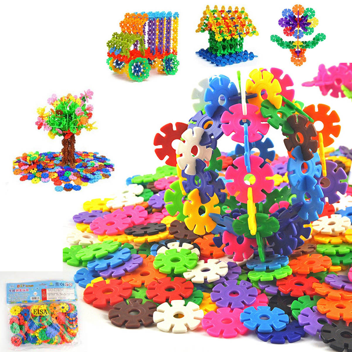 Snowflake Building Blocks Pack of 72 Pcs Brain and Educational Toys for kids and Boys