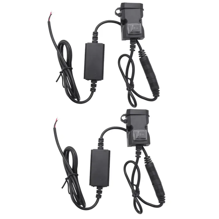 2X 12V Waterproof Motorbike Motorcycle Dual-USB Charger Socket Adapter  Outlet