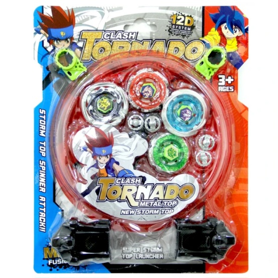4 in 1 Metal Beyblade Set for Kids | 2 Launchers & 1 Battle Stadium | Fun Battle Game Toy