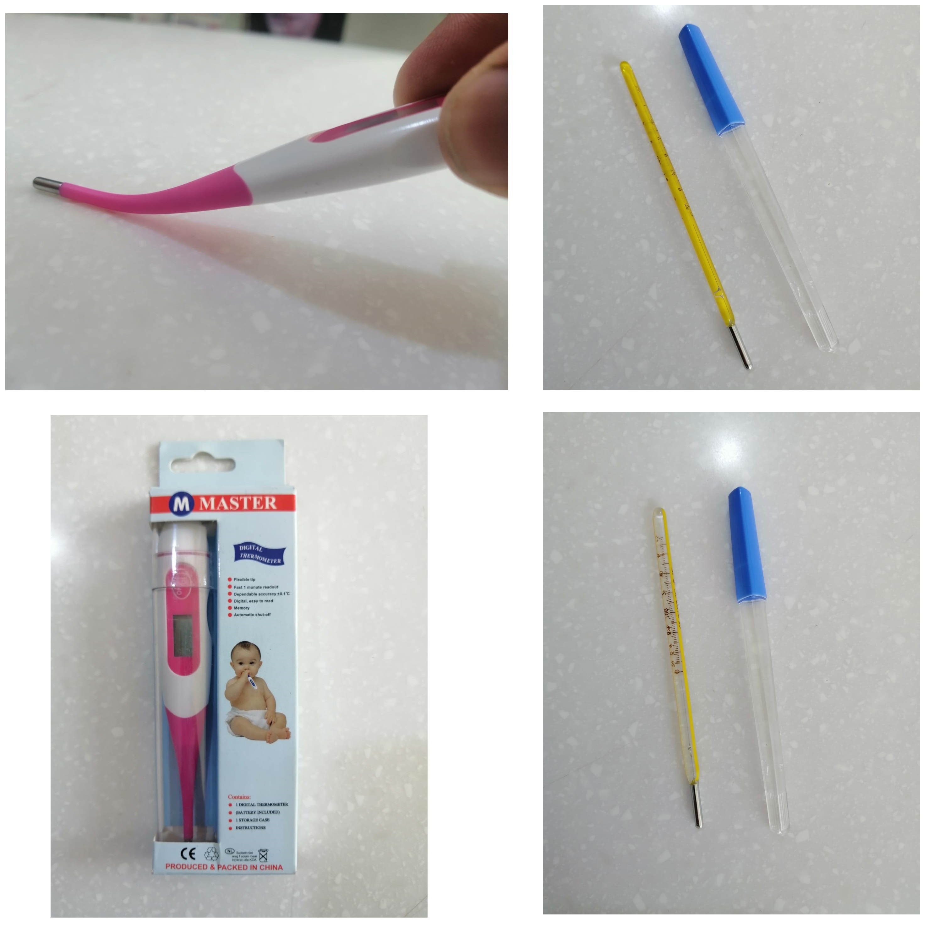Digital Thermometer & Mercury Clinical Thermometer Combo Pack | Fast & Accurate Body Temperature Measurement Kit