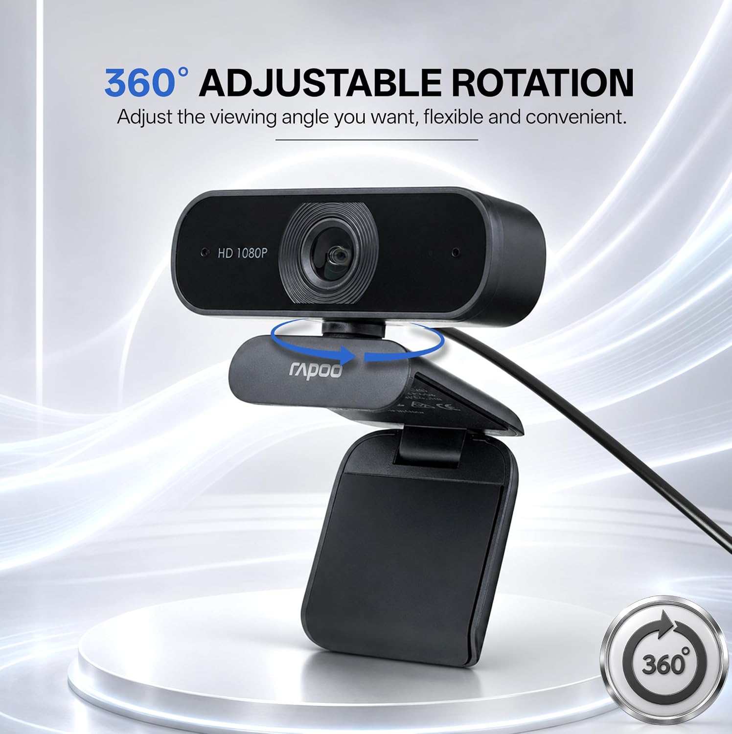RAPOO C260 USB Full HD Webcam 1080p 30hz with Noise Cancelling Microphone 360 Horizontal 95 Super Wide-Angle 2mp 16 00e5f902c5c742041be610f8a1b0c237