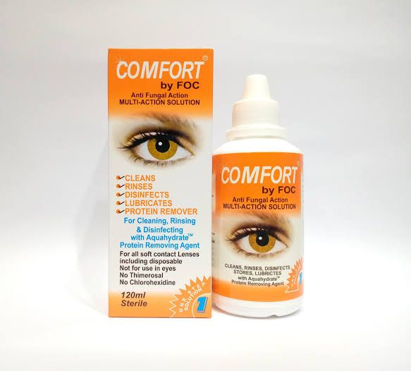 comfort solution 120ml for all types of contact lens