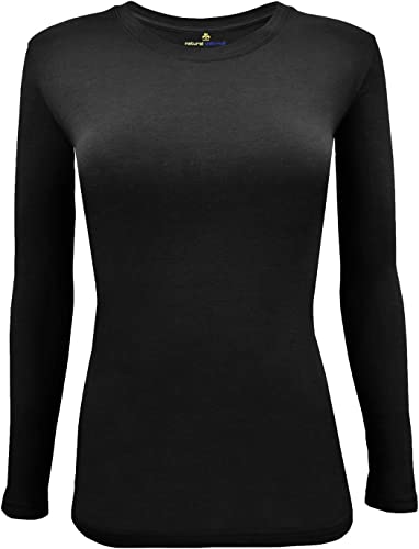 Sharrys Full Sleeves T shirt For Womens Basic Plain 100% Organic Cotton t shirt For Girls New arrivals Casual Summer Wear ( Black )