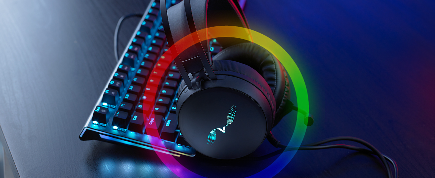 RAPOO VH310 Wired USB Gaming Headset RGB Virtual 7.1 Channel with Noise Reduction Built-in Mic for PC/Laptop 13 00f107a459767bb1724b5330f290f49a