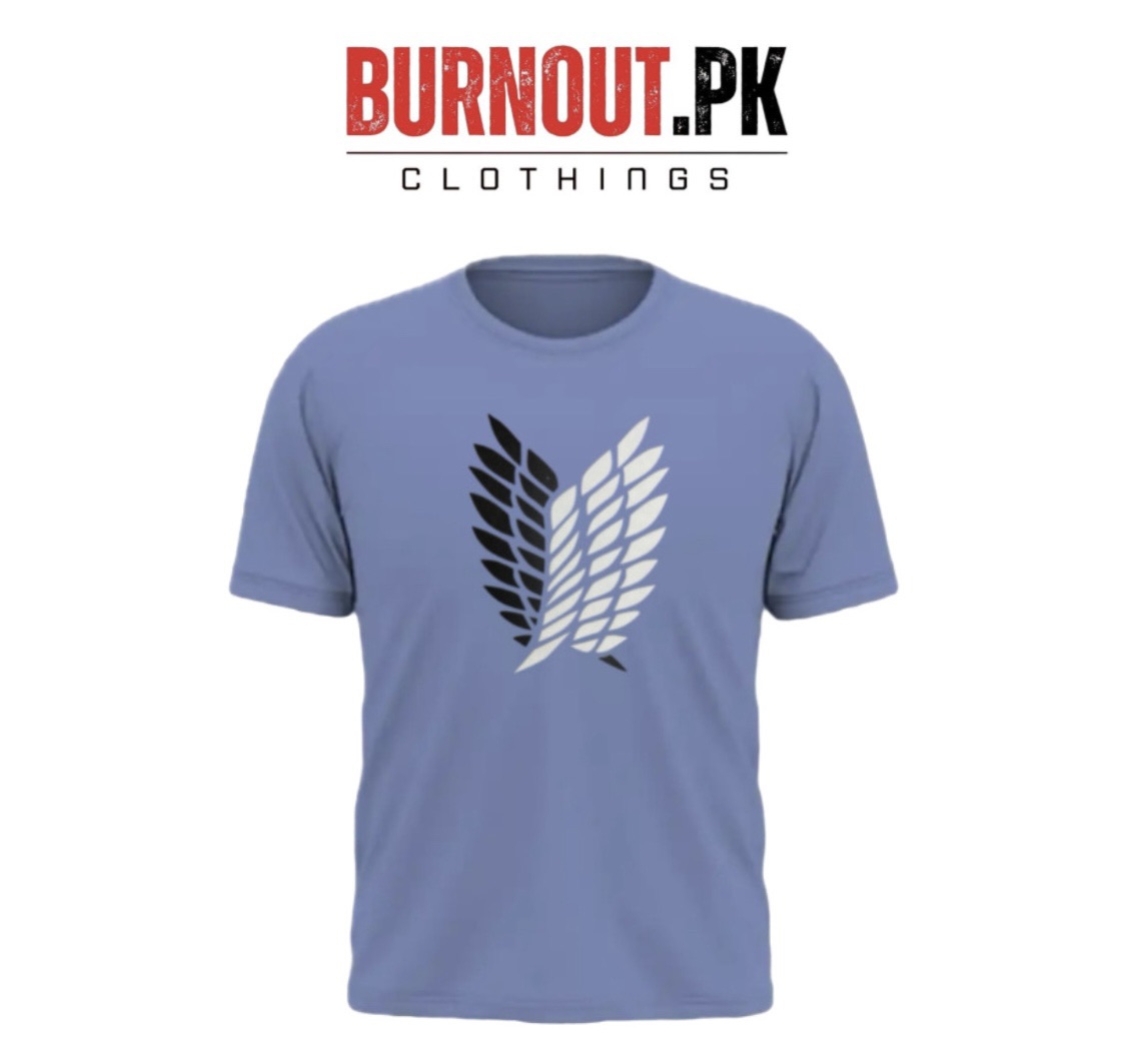 BURNOUT.PK NEW TRENDY SUMMER COLLECTION WINGS PRINTED TSHIRTS FOR MENS AND WOMENS