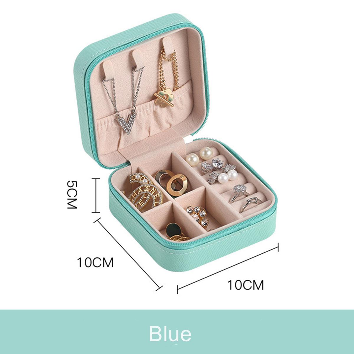 Leather Travel Jewelry Organizer Box for Women – Portable Storage Case for Hair Accessories & Rings – Classic Style – All Season